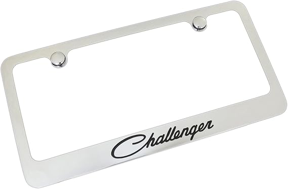 Dodge Challenger Classic Chrome Metal License Plate Frame
