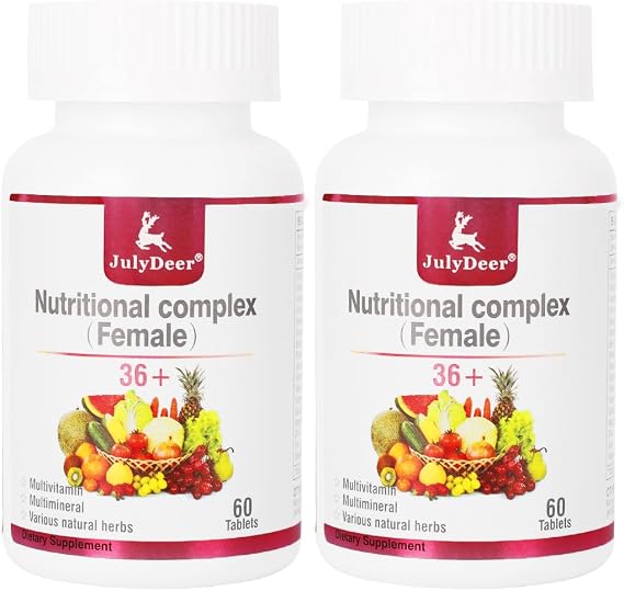 JulyDeer Multivitamin for Women 60 Tablets Complete Multimineral & Vitamin