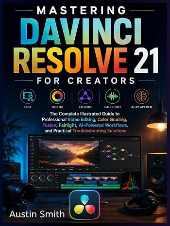 MASTERING DAVINCI RESOLVE 21: The Complete Illustrated Guide to Professional Video Editing, Color Grading, Fusion, Fairlight, AI-Powered Workflows, and ... (Music and Audio Software Guides Book 4)