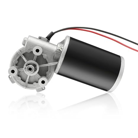 uxcell DC24V 10W 6RPM 2N.M Reversible Worm Gear Motor High Torque Speed Reducing Electric Gearbox Motor-JCF63R