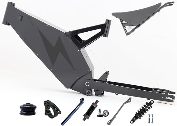 KEYU F6 DIY Ebike Frame Ebike Full Suspension Frame Rear Drive Motor Electric Bike Frame Ebike Frame Kit Enduro Ebike Frame Kit