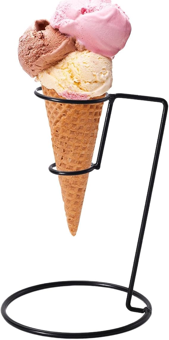 Soft Cream Crepe Stand Ice Cream Cone Stand Holder Birthday Display Soft Cream Stand Ice Cream Stand Soft Cream Cone Stand Holder Soft Cream Stand Waffle Cone Stand Display Simple Chocolate Ice Cream