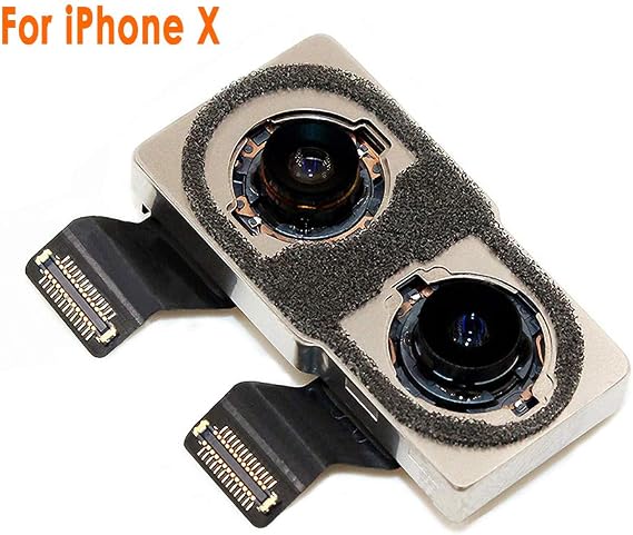 Johncase New OEM 12MP Autofocus Main Back Rear Camera Module Flex Cable Replacement Part Compatible for iPhone X (All Carriers)