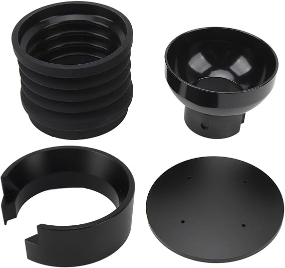 Coffee Grinder with Single Dose , Efficient Bean Tray for Eureka Cute XL, 58mm Dosing Ring, Durable Aluminum ABS for Office Kitchen (Black Ring)