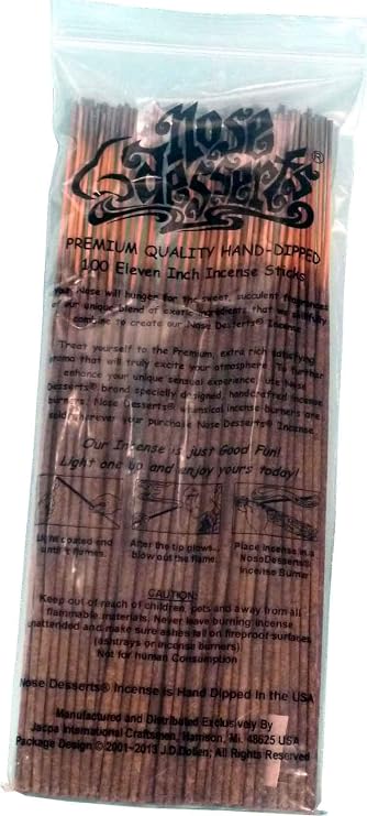 Brand Premium Quality Incense, Cherry Vanilla Type Intense perfumed Fragrance Scent, Bulk Pac, 1 Package of About 90~100-pcs, 11-inch Long Incense Sticks Each Package
