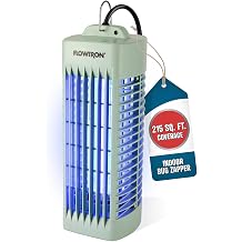 Flowtron Indoor Bug Zapper (Green) - 1000V Electric Insect Killer with UV Light - 215 Sq Ft Coverage - Plug-in Fly & Mosquito Trap for Bedroom, Kitchen & Office