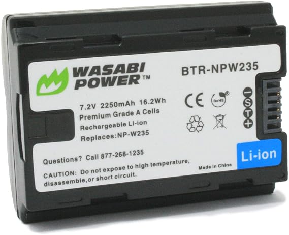Wasabi Power Battery for Fujifilm NP-W235 & Compatible with Fujifilm X-H2S, GFX 50S II, GFX 100S, X-T4, and VG-XT4 Vertical Battery Grip