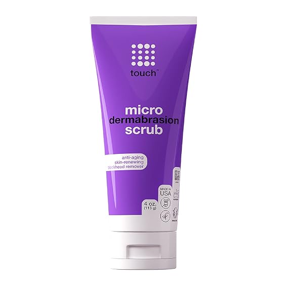 TOUCH Microdermabrasion Facial Scrub with Exfoliating Crystals, 4 oz