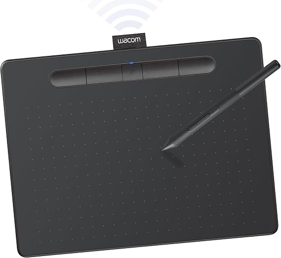 Wacom Intuos Medium, Bluetooth Graphic Drawing Tablet with Pen + Software
