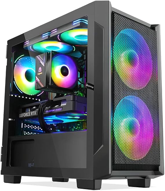 SEGOTEP Gremlin 1 - MATX Gaming Desktop Case - Tempered Glass Side Panels & Front Mesh Panel - Black Color