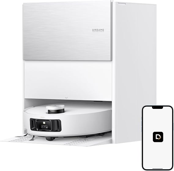 dreame Aqua10 Roller Robot Vacuum and Mop, AquaRoll Mop, 30,000Pa Suction | 100% Detangling, Carpet-Protecting Roller Guard, 2.36in Obstacle Clearing, Auto-Empty, Self-Cleaning, Roller Mop Extending