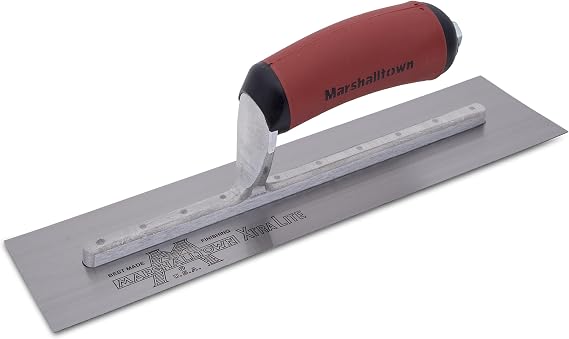 MARSHALLTOWN High Carbon Steel Finishing Trowel, 4 x 12 Inch Concrete, Masonry and Drywall Finishing Tool, Assembled in USA, MXS56D
