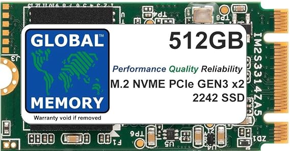 512GB M.2 2242 PCIe Gen3 x2 NVMe B+M KEY WWAN SOLID STATE DRIVE (SSD) FOR LENOVO IDEAPAD 3 530S / THINKPAD V15 P52S X280 T470P T480S T480 T495 L490 T580
