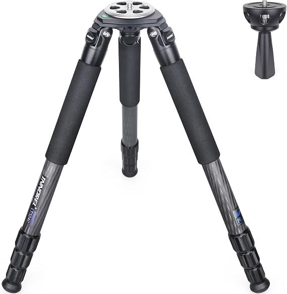 Portable Carbon Fiber Tripod-INNOREL LT324C Professional Heavy Duty Tripod Stand with 75mm Adapter for Camera,Bird Photography,DSLR,Max Load 66pounds/30kg,Max Height 57inches/146cm Black