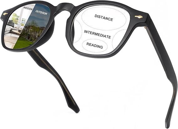 SKYWAY Multifocus Progressive Reading Glasses UV Protection Blue Light Blocking Photochromic Stylish Eyewear