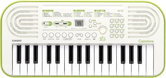 Casio CASIO SA-50 Casiotone 32-Mini-Key Electronic Mini Keyboard, White
