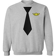 Pilot Outfit - Halloween Airplane Badge Toddler Fleece Crewneck Sweater