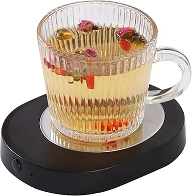 55 Degree Adjustable Temperature USB Cup Warmer Consistent Maintenance Single Heat Setting for Milk Water Tea Travel Home Business Meeting Kitchen Dining Table Living Room