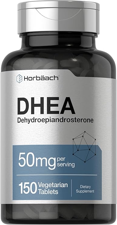 Horbaach DHEA 50mg | 150 Tablets | Non-GMO, Gluten Free Supplement