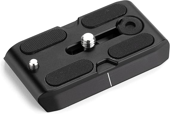 Benro Quick Release Plate Professional Arca-Swiss Compatible Aluminum Plate with Anti-Twist Flanges, 1/4"-20 Mount Screw & Safety Lock for DSLR, Mirrorless & Video Tripod Heads (QR2PRO)