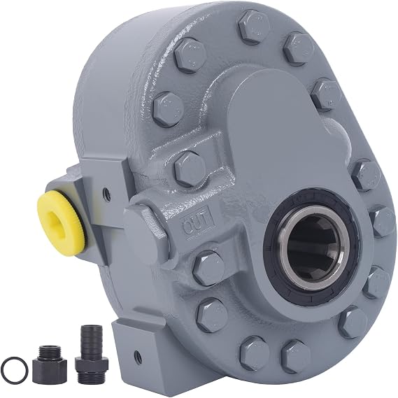 Doppy Hydraulic PTO Pump 16.6 GPM, Hydraulic Motor 540RPM 2500PSI, Hydraulic Power Take Off Pump SAE 16" Inlet and SAE 12" Outlet for Dump Trailer, Log Splitter and Scissor Lift