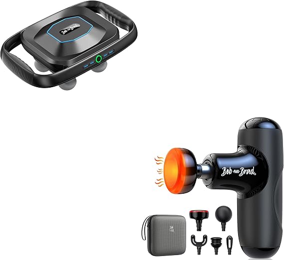 BOB AND BRAD Q2 Plus Mini Massage Gun and TheraPanel 4-Head Massage Gun