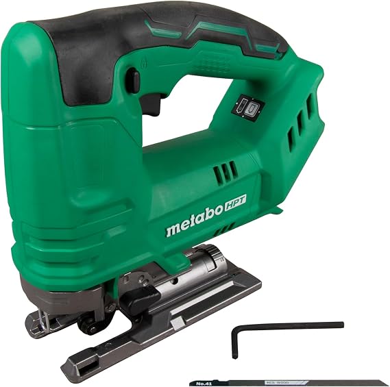 Metabo HPT 18V Cordless Jig Saw, Lightweight Design at 4.2 lbs, 2,500 Strokes Per Minute, 4 Cutting Modes, Tool-Less Blade Change, LED Light, Dust Blower, Tool Body Only, C3607DBQ4