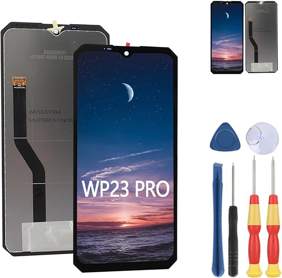 New Display Touch Screen for Oukitel WP23 Pro LCD Display Replace Parts with Tools.