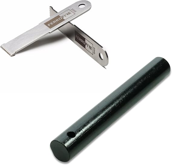 1 x Super-Duty Extra Large Drilled Ferro Rod + 2 x Superb Striker