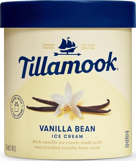 Tillamook Vanilla Bean Ice Cream, 48oz