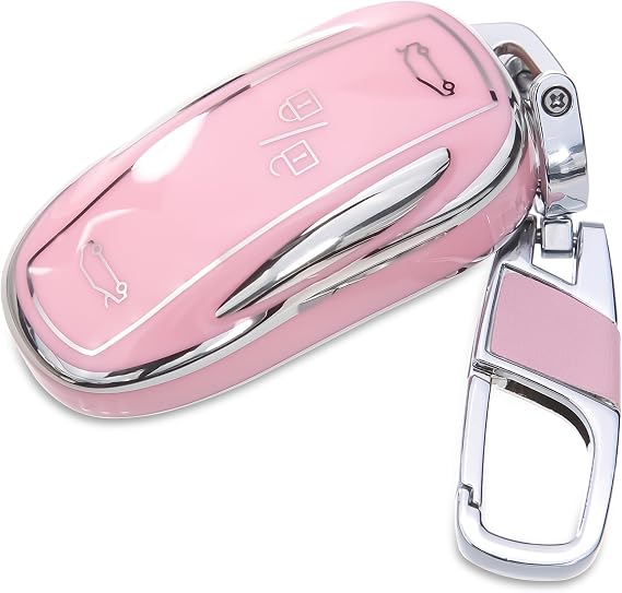for Tesla Key Fob Cover with Keychain, TPU Case Accessories