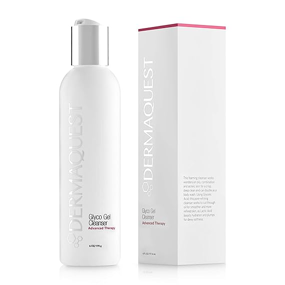 DermaQuest Advanced Therapy Foaming Glyco Gel Based Cleanser with 15% Glycolic Acid & Lactic Acid - Deep Cleansing Daily Face Wash for Oily Skin and Papular Acne (6 oz)