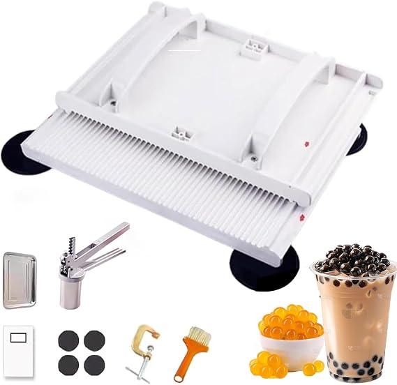 Tapioca Pearls Forming Machine, DIY Bubbles Pearl Maker Tool, Manual Tapioca Pearl Maker Machine, 3-12mm Pill Taro Ball Cassava Ball Rubbing Board (3mm)