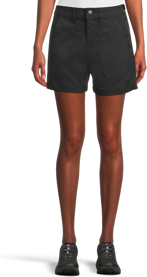 prAna Womens Stretch Zion Cargo Short, Black, 14, Inseam: 5