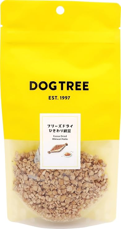 DOGTREE Dog Treats, Freeze Dried, Hikiwa Natto, M, 0.9 oz 25 g, Made in Japan, Additive-free