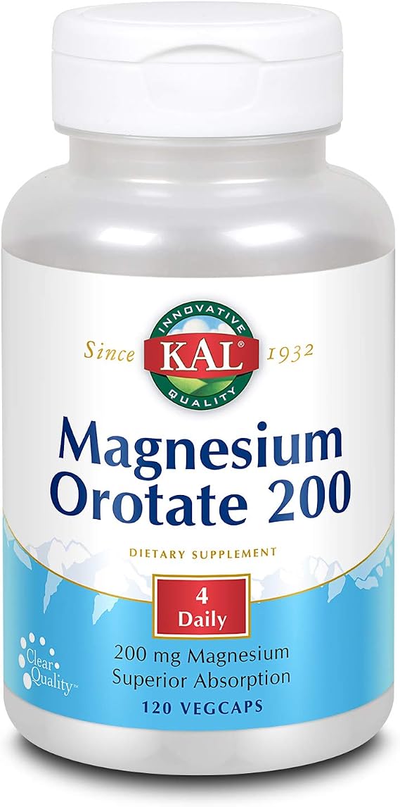 KAL - Magnesium Orotate, 200 mg, 60 tablets