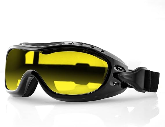Bobster Night Hawk, Gloss Black Frame, Yellow Lens