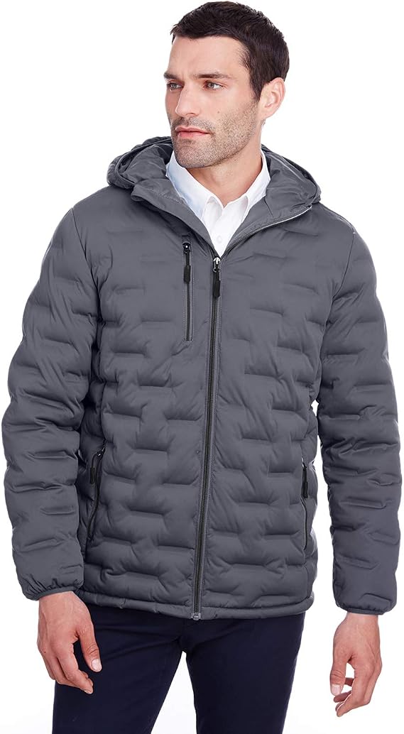 North End Men's Loft Puffer Jacket 3XL CARBON/ BLACK