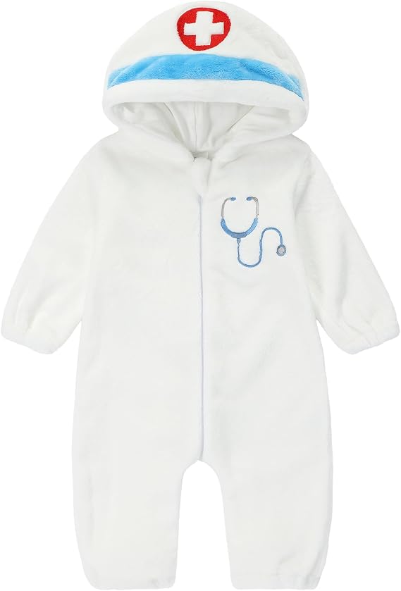 MICHLEY Unisex Baby Animal Costume Hooded Romper Cosplay Jumpsuit Outfits