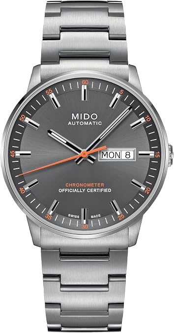 MIDO Commander Chronometer - COSC Certified Swiss Automatic Watch for Men - 40mm Stainless Steel Case