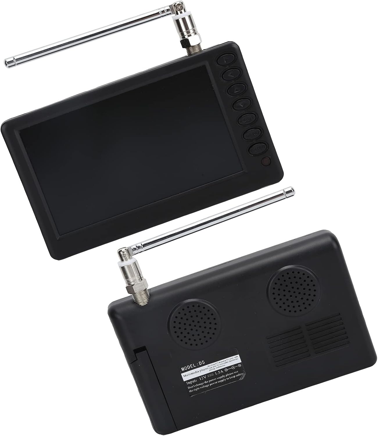 LEADSTAR フリービュー付きポータブルテレビ 5インチ デジタルテレビ ハンドヘルドテレビ 小型テレビ 車 キャンプ キッチン UKプラグ 110-220V Dheld 5 ポータブル
