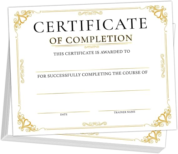 25 PCS Certificate of Completion Student, Award Certificates for Kids