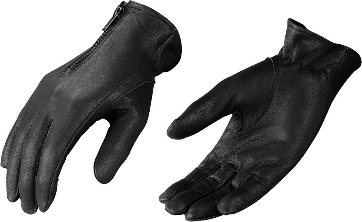 Ladies Unlined Leather Driving Glove wZippered Hand