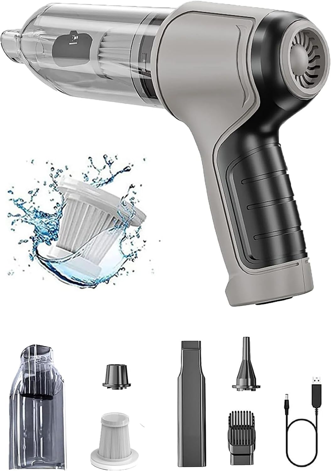 Mobee 7 in 1 Rechargeable Wireless 2 Function Vacuum Hand Vacuum Cleaner Car Home Office Vacuum Cleaner with Blowing Feature