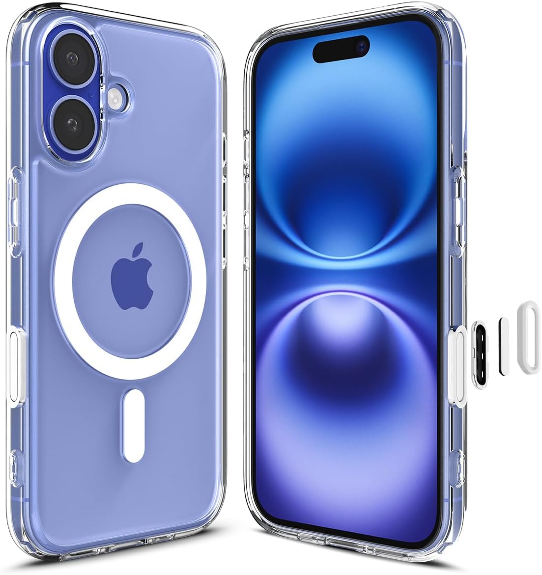 Spigen iPhone 16 ile Uyumlu ince MagSafe Kılıf Ultra Hybrid T Force Kamera Butonu Sararma Karşıtı DuraClear™ Hava Kanalı Teknolojisi™ Askeri Sınıf Koruma MagFit Clear White Şeffaf Kapak - ACS09073