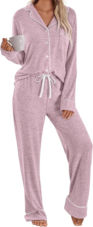 LILLUSORY Women's Long Sleeve Pajama Sets Lounge 2 pieces 2026 Fall