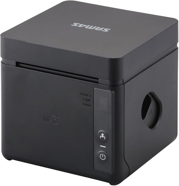 HK SYSTEMS SAM4s Gcube-102WB 80mm Direct Thermal Receipt Printer, Compact Design, 250mm/sec, USB WiFi Ethernet Interface, Supports Windows, Android, and iOS, Black