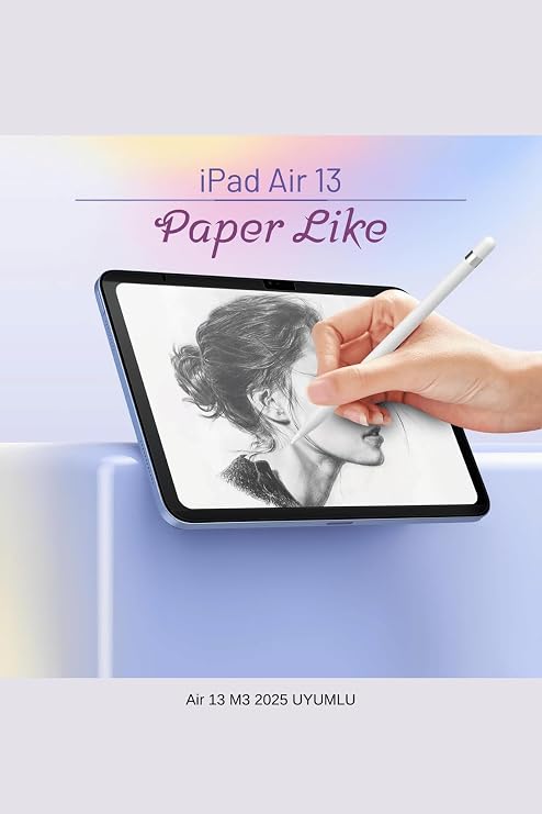 Fuchsia iPad Air 13 2025 M3 Çip ile Uyumlu Paper Like Ekran Koruyucu Gerçek Kağıt Hissi Parlama Önleyici