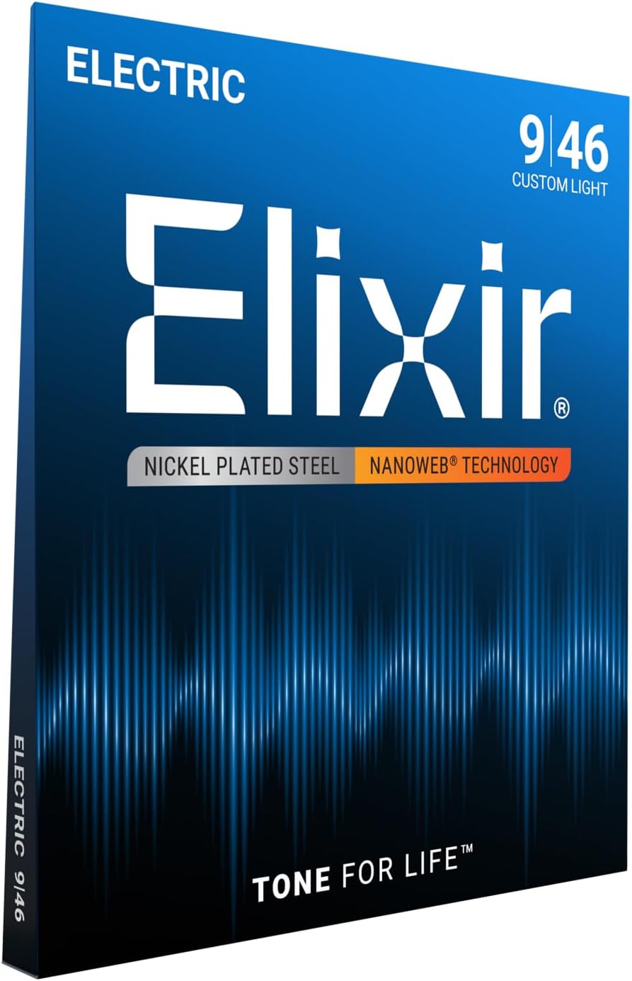 Elixir 12027 Nanoweb Custom Light Electric Guitar String 9-46