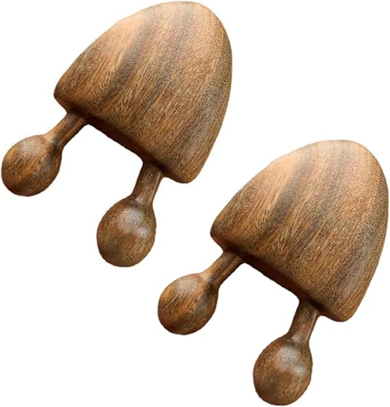 2Pcs Brown Natural Sandalwood Scraping Massage Tool Facial Eye Massage Tool Acupuncture Stick Wooden Massager Relaxing Therapy Manual Back Massagers Massage Tools and Equipment